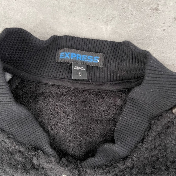 Faux Leather Shearling Varsity Jacket - Picture 3 of 7